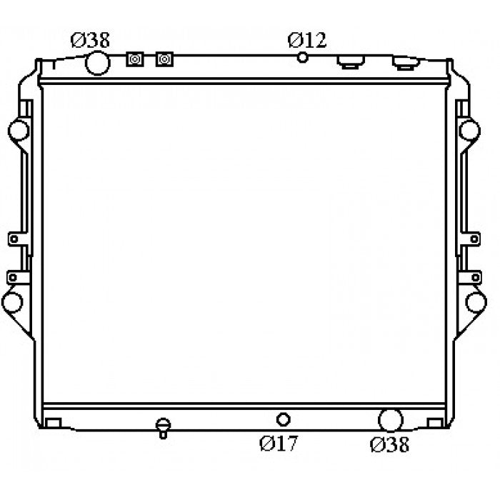 Radiator Assembly - To suit Toyota Hilux GUN122 / GUN123 / GUN125 / GUN126 / GUN1 - NC693M