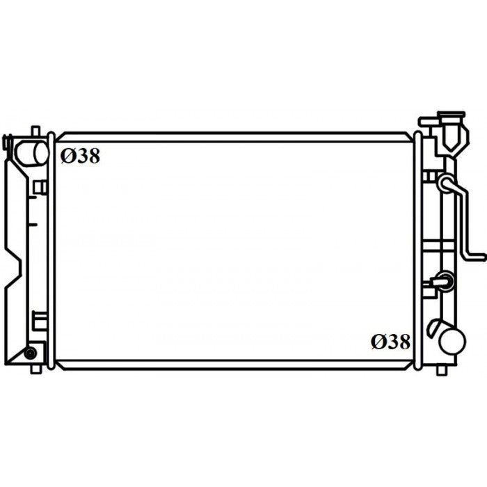 Radiator Assembly - To suit Toyota Corolla AE112 '99-01 Core: 625x378x26 H/P 400x - NC719A