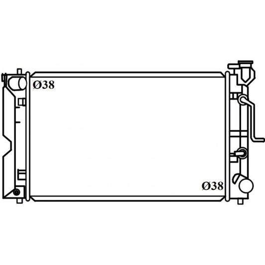 Radiator Assembly - To suit Toyota Corolla AE112 '99-01 Core: 625x378x26 H/P 400x - NC719A