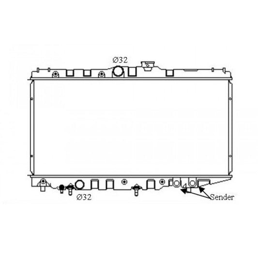 Radiator Assembly - To suit Toyota Corolla AE95 4x4 Wagon '88-96 1.6ltr 4cyl Core - NC738A