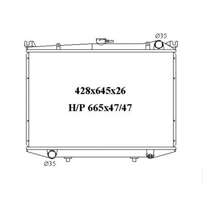 RADIATOR - Nissan Navara '87-97 Diesel