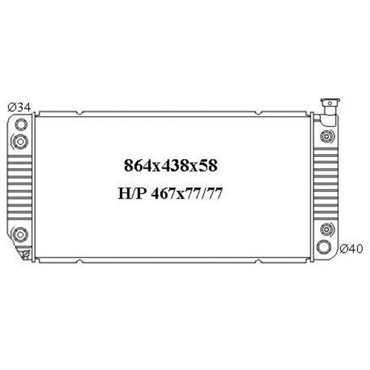RADIATOR - Chevrolet Suburban '98-00 Petrol/Diesel