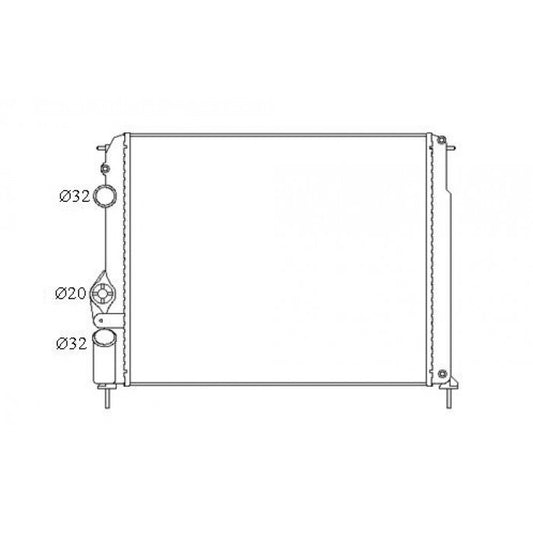 RADIATOR - Renault Scenic J64 '01-04 1.6/2.0ltr 4cyl & Renault Megane X64 '01-04 1.6ltr