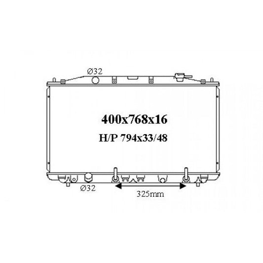 RADIATOR - Honda Accord Euro CU '08- 2.4ltr 4cyl