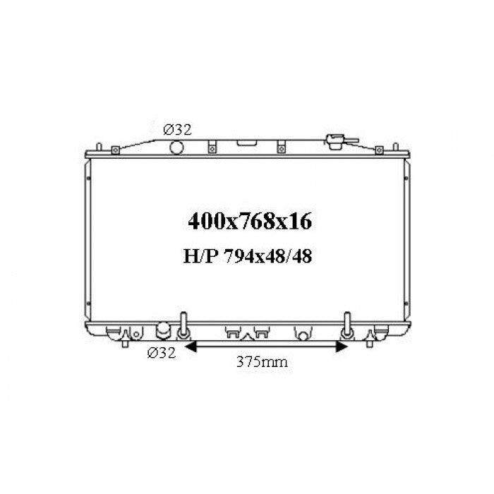 RADIATOR - Honda Accord CP '08- 2.4ltr 4cyl
