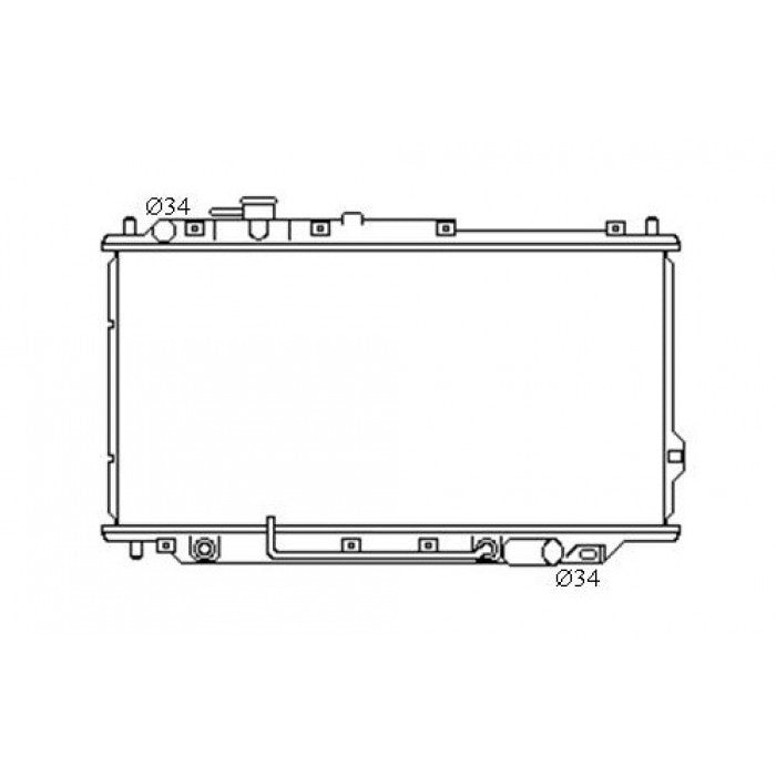 RADIATOR - Kia Carens '00-02 1.8ltr 4cyl & Kia Mentor '98-00 1.5/1.8ltr 4cyl & Kia Spectra '01-04 1.8ltr 4cyl & Kia Shuma '00-01 1.8ltr 4cyl