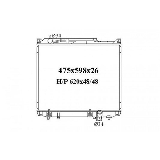 RADIATOR - Suzuki Grand Vitara XL-7 Series 3 '03-05 2.7ltr 6cyl