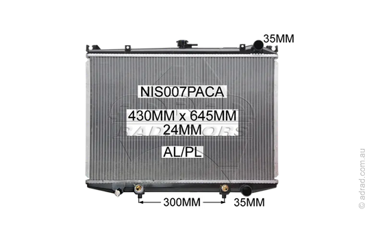 RADIATOR - Nissan Pathfinder D21 '86-95 & Nissan Navara D21 '87-97 Petrol