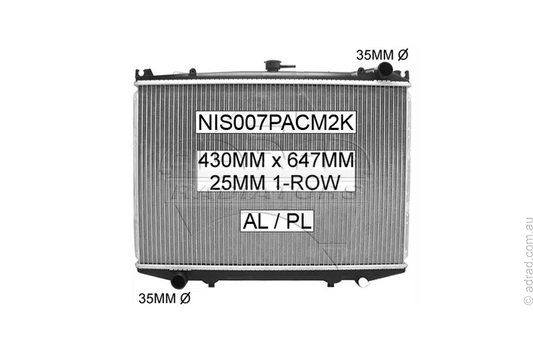 RADIATOR - Nissan Navara '87-97 Diesel