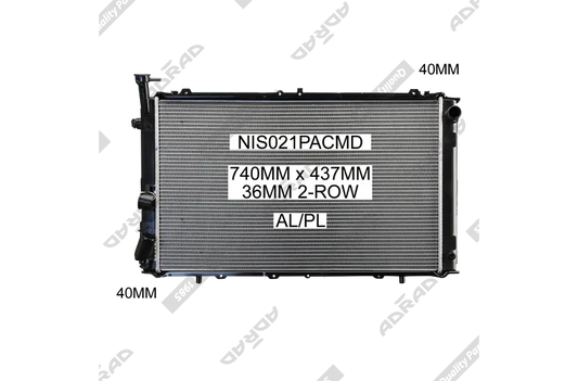 RADIATOR - Nissan Patrol GQ Y60 '88-97 4.2ltr 6cyl Diesel / 2.8L 6cyl Turbo Diesel