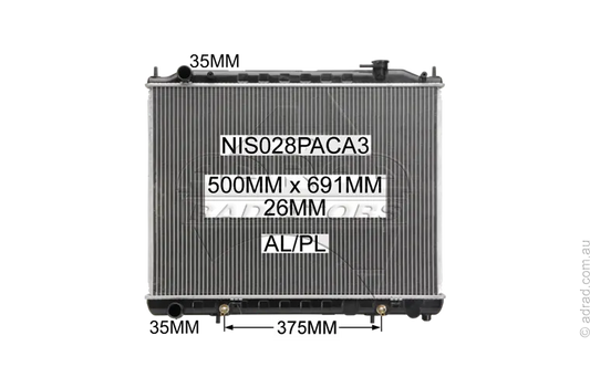 RADIATOR - Nissan Elgrand E51 '02- '10 3.5ltr