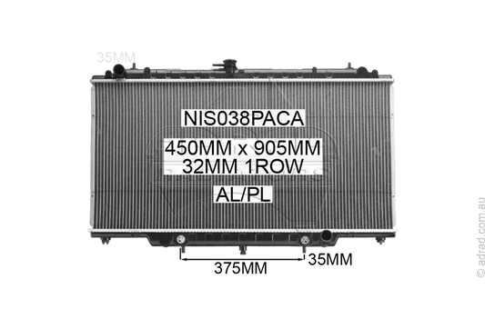 RADIATOR - Nissan Patrol GU Y61 Series 1 & 2 '97-01 4.5ltr Petrol