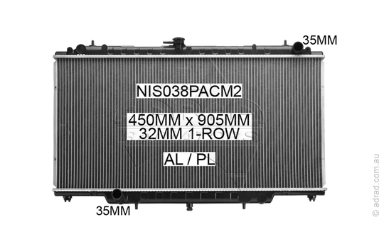 RADIATOR - Nissan Patrol GU Y61 Series 1 & 2 '97-01 4.2ltr Diesel/Turbo Diesel & Nissan Patrol Y61 Cab Chassis '99-07 4.2ltr Diesel & Turbo Diesel