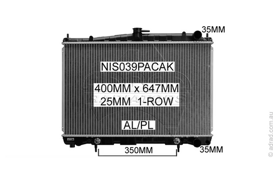 RADIATOR - Nissan Skyline R33/34 '93-02 2.5ltr 6cyl