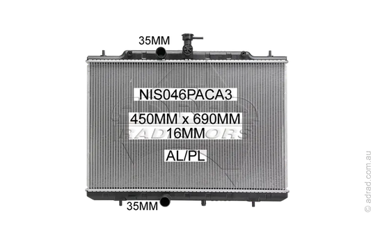 RADIATOR - Nissan X-Trail T31 '07- 2.5ltr 4cyl Petrol