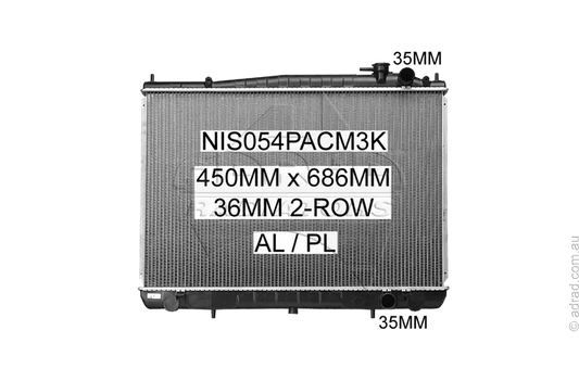 RADIATOR -  Nissan Navara D22 '97-06 Petrol & Turbo Diesel