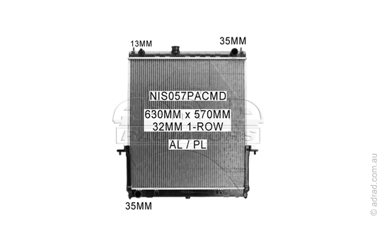 RADIATOR - Nissan Patrol GU Y61 Series 3/4/5 '01-06 4.2ltr Turbo Diesel