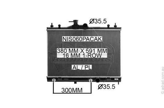 RADIATOR - Nissan Tiida C11 '06-13 1.8ltr 4cyl
