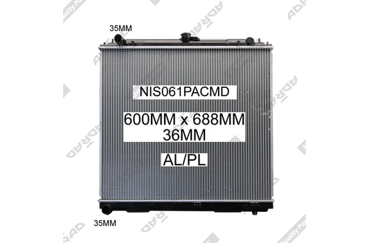 RADIATOR - Nissan Pathfinder R51 '05- 2.5ltr Turbo Diesel & Nissan Navara D40 '05- 2.5ltr Turbo Diesel