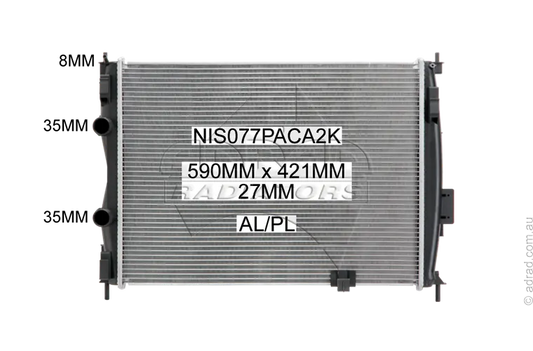RADIATOR - Nissan Dualis J10 '09-13 2.0ltr 4cyl