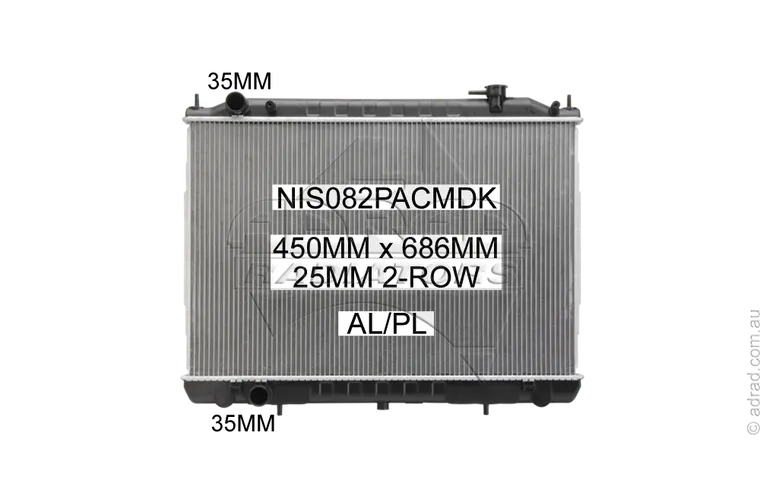 RADIATOR - Nissan Navara D22 '08- 2.5ltr Turbo Diesel