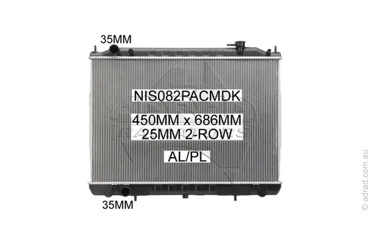 RADIATOR - Nissan Navara D22 '08- 2.5ltr Turbo Diesel