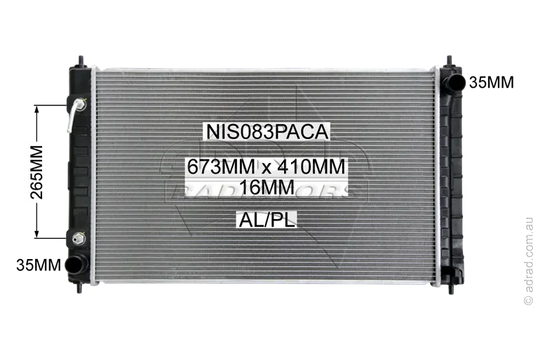 RADIATOR - Nissan Altima '14- 2.5ltr & Nissan Maxima J32 '09-14 2.5/3.5ltr V6