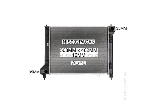 RADIATOR - Nissan Pulsar B17 / C12 '13- 1.8ltr CVT