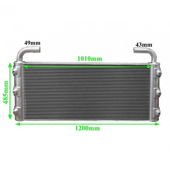 Oil Cooler - To Suit Hitachi CX210 / ZH210LC-A Oil Cooler Core: 10 - OC110