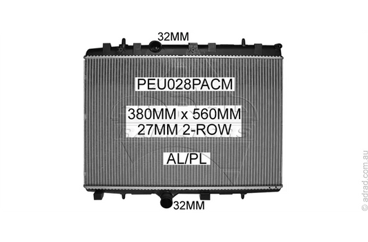 RADIATOR - Peugeot Partner B9P '08- 1.6ltr Turbo Diesel