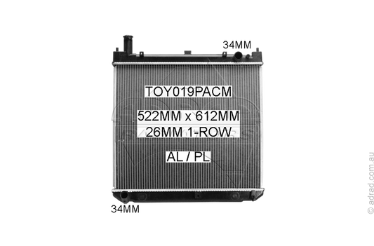 TOY019PACM radiator