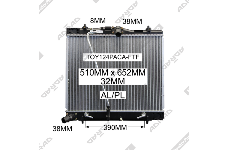 TOY124PACA-FTF radiator