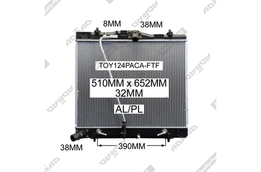 TOY124PACA-FTF radiator