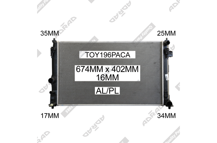 TOY196PACA radiator