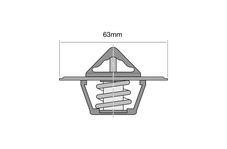 Thermostat - Blistered 63mm / 71 Deg / Conventional - TT2-160
