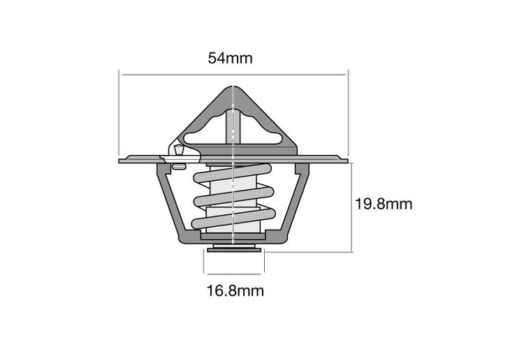 Thermostat - Blistered 54mm / 82 Deg / Bypass High Flow - TT2023-180
