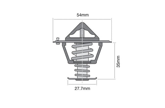 Thermostat - Blistered 54mm / 77 Deg / Bypass - TT228-170