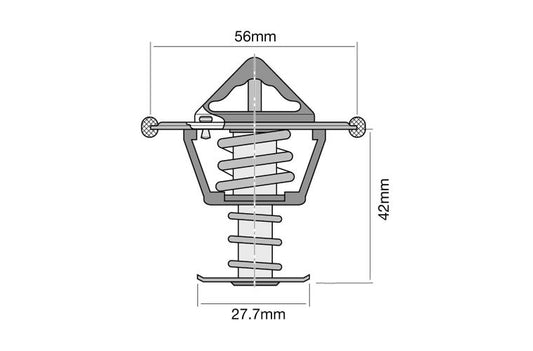 Thermostat - Blistered 56mm / 77 Deg / Bypass High Flow - TT299-170