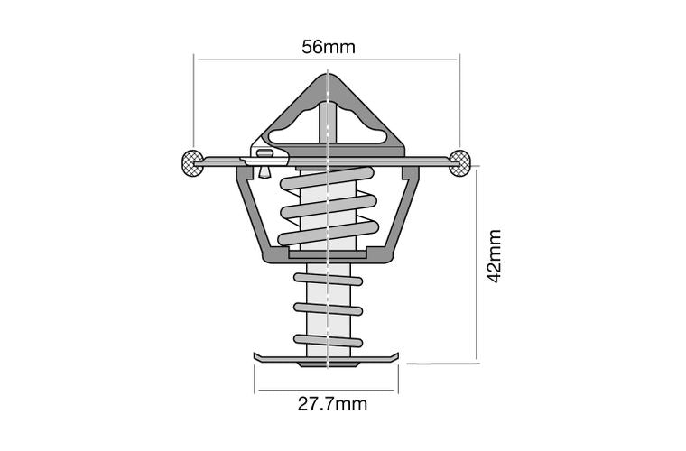 Thermostat - Blistered 56mm / 82 Deg / Bypass High Flow - TT299-180