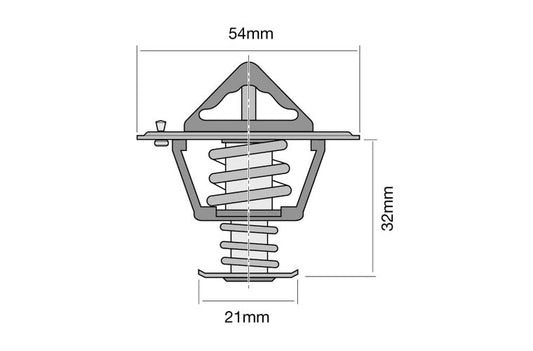 Thermostat - Blistered 54mm / 82 Deg / Bypass - TT326-180