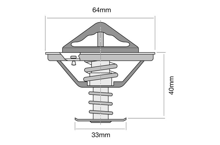 Thermostat - Blistered 64mm / 82 Deg / Bypass High Flow - TT334-180