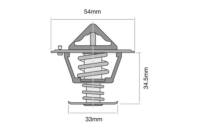 Thermostat - Blistered 54mm / 82 Deg / Bypass - TT335-180
