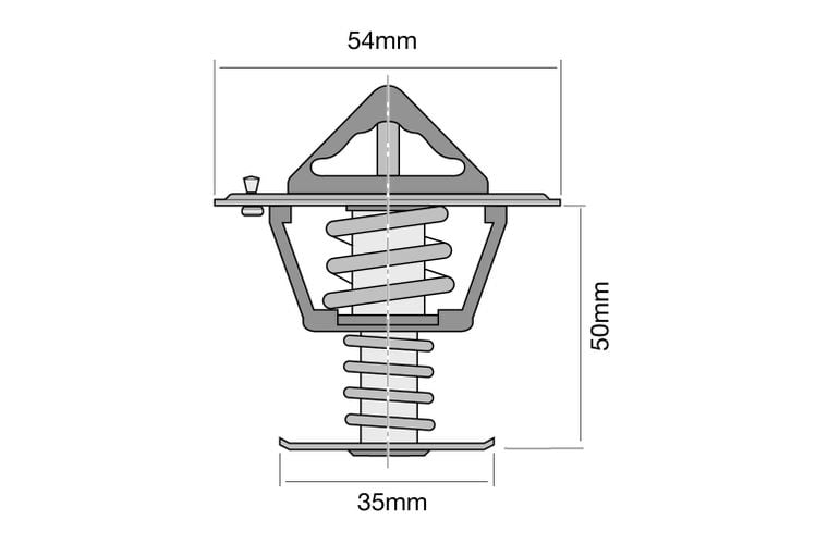 Thermostat - Boxed 54mm / 89 Deg / Bypass High Flow - TT354-192P