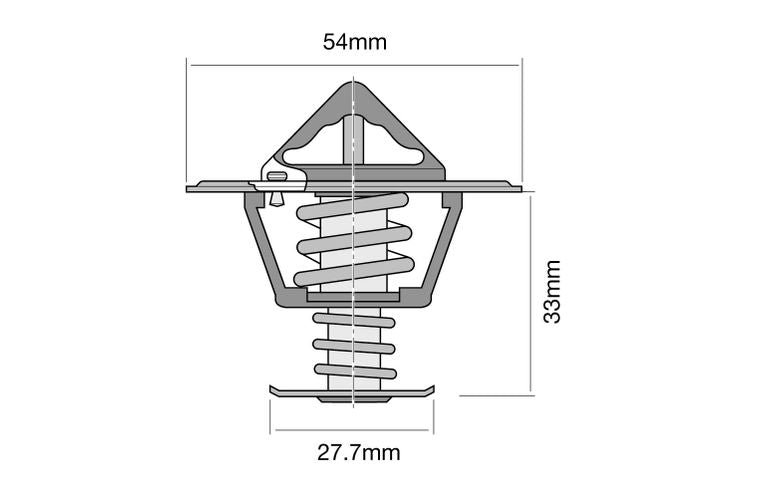 Thermostat - Blistered 54mm / 82 Deg / Bypass High Flow - TT373-180