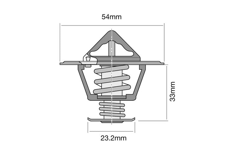 Thermostat - Blistered 54mm / 85 Deg / Bypass High Flow - TT382-185