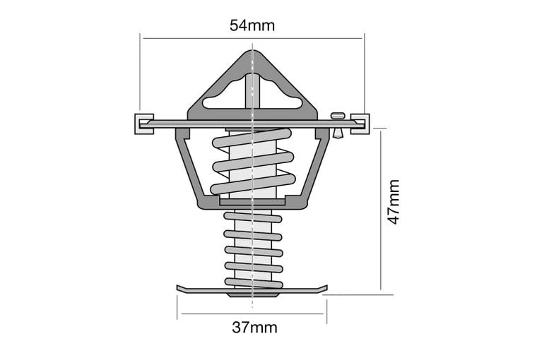 Thermostat - Blistered 54mm / 71 Deg / Bypass High Flow - TT456-160