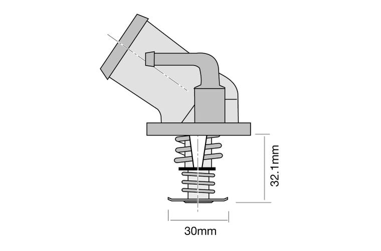 Thermostat - & Housing 92 Deg / Bypass - TT478-198