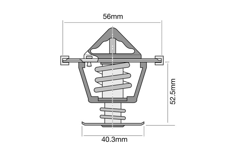 Thermostat - 56mm / 86 Deg / Bypass High Flow - TT523-187